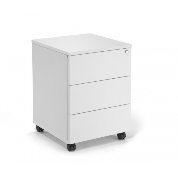 Deskin Rollcontainer 349375, weiß, 3 Schubladen, Metall, abschließbar  Deskin