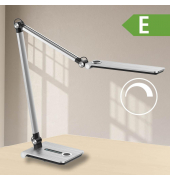 LED Tischleuchte silber gebürstet