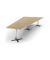 Konferenztisch 330300, 73,5cm (H), 380x80/197,5cm (BxT), 8 Personen, Trapezform, eiche hell / chrom/anthrazit