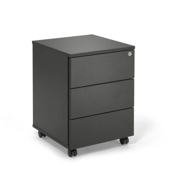 Deskin Rollcontainer 349376, anthrazit, 3 Schubladen, Metall, abschließbar  Deskin