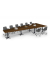 Konferenztisch DUBLIN, 73,5cm (H), 500x80/205cm (BxT), 12 Personen, Trapezform, nussbaum dunkel / anthrazit