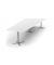 Konferenztisch 330291, 73,5cm (H), 380x80/197,5cm (BxT), 8 Personen, Trapezform, weiß / silber