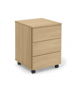 Rollcontainer 349377, eiche, 3 Schubladen, Metall, abschlie&szlig;bar