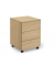 Rollcontainer 349377, eiche, 3 Schubladen, Metall, abschlie&szlig;bar
