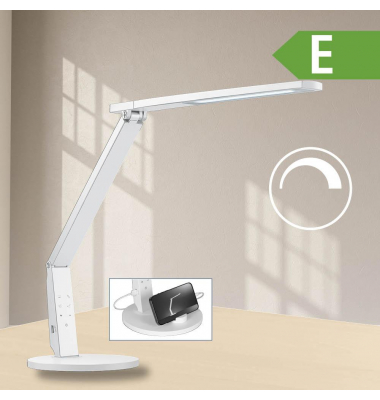 LED Tischleuchte mit USB Anschluß, weiß