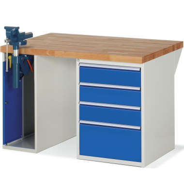 XXL-Werkbänke - 4 Schubladen 3x150, 1x270 mm,