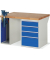 XXL-Werkbänke - 4 Schubladen 3x150, 1x270 mm,