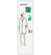 Whiteboard WALL-UP LRC, 7-106128, 200x60cm, emailliert, ohne Rahmen