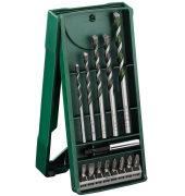 Mini-X-Line Universalbohrer, (L  25 mm) PH1, PZ2, S0,5 x 4, S1,0 x 6, T20, T25, Ø 34568 mm, 14-teilig