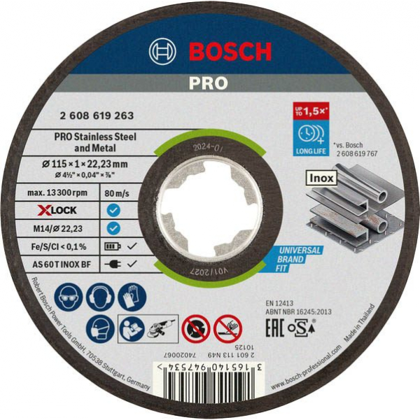 3165140947534 - AKTION BOSCH Trennscheibe PRO Stainless Steel and Metal X-Lock 1 St mit Prämie nach Registrierung