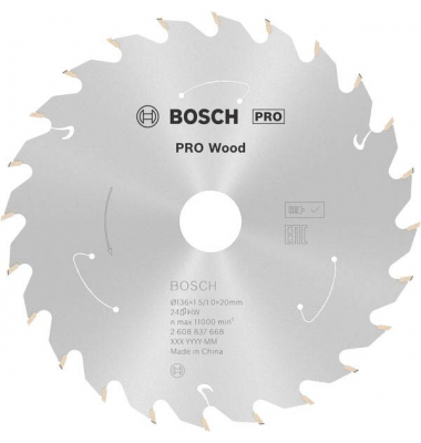 PRO Wood Kreissägeblatt 136,0 mm, 24 Zähne