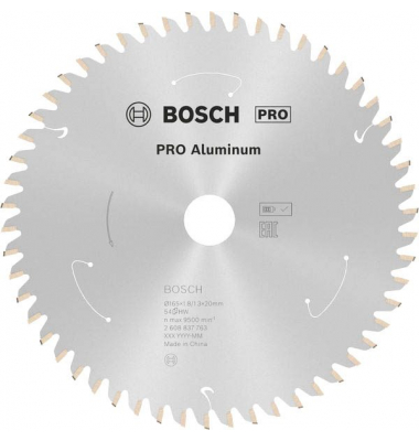 PRO Aluminium Kreissägeblatt 165,0 mm, 54 Zähne
