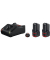 Werkzeugakku mit Ladegerät Starter Set 12V Li-Ion 2 x 2,0 Ah