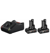 Werkzeugakku mit Ladegerät Starter Set 12V Li-Ion 2 x 6,0 Ah
