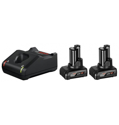 Werkzeugakku mit Ladegerät Starter Set 12V Li-Ion 2 x 6,0 Ah