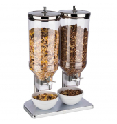 Müslispender Duo Fresh & Easy glänzend, silber 2 x 4,5 l