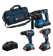 Profi Set 18V Akku-Bohrhammer-Set 18,0 V, mit 3 Akkus
