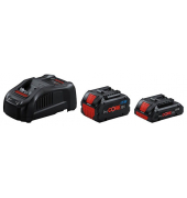 Werkzeugakku mit Ladegerät Starter Set 18V Li-Ion 1 x 4,0 + 1 x 5,0 Ah