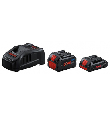 Werkzeugakku mit Ladegerät Starter Set 18V Li-Ion 1 x 4,0 + 1 x 5,0 Ah