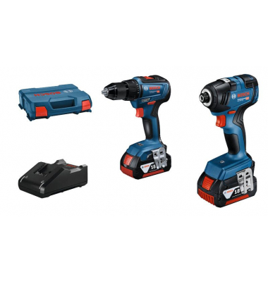 GDR 18V-200 + GSR 18V-55 Akku-Drehschlagschrauber-Set 2x 18,0 V, mit 2 Akkus