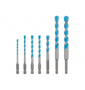 EXPERT HEX-9 Multi Construction Mehrzweckbohrer-Set, 7-teilig