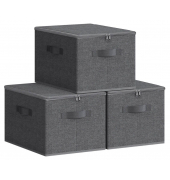 Aufbewahrungsbox RYZB03G, außen 40x30x25cm, Vlies silbergrau