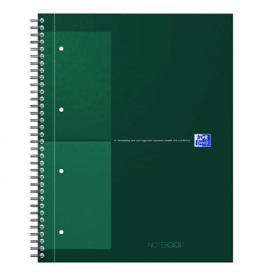 Notizbuch 400191242, International, gr&uuml;n, A4+, kariert, 80g, 80 Blatt / 160 Seiten