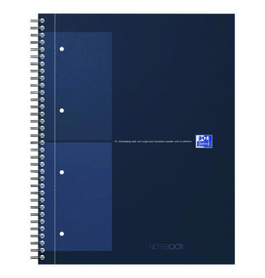 Notizbuch 400191240, International, blau, A4+, kariert, 80g, 80 Blatt / 160 Seiten