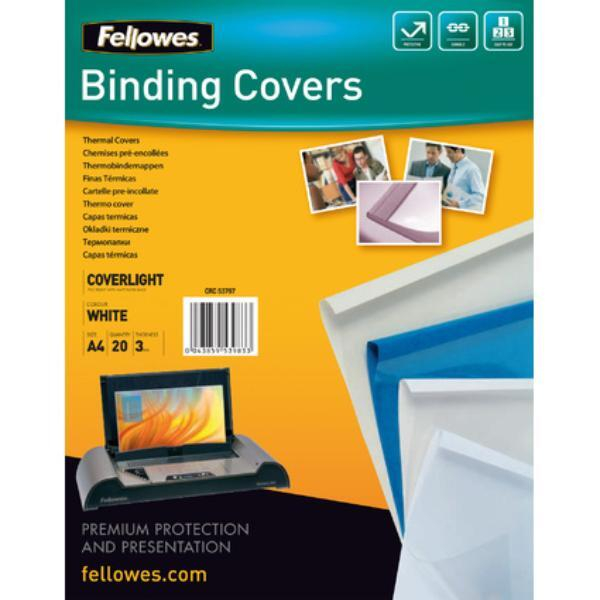 0043859539833 - Coverlight Thermobindemappen 3mm - weiss 0043859539833 20 Stück