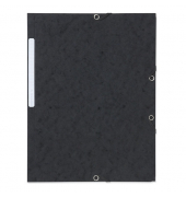 Eckspannmappe 55411LYSE, A4 schwarz Karton 450g