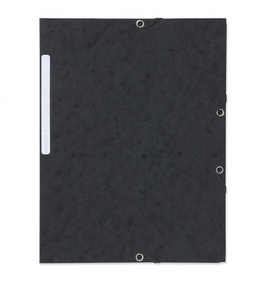 Eckspannmappe 55411LYSE, A4 schwarz Karton 450g