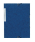 Eckspannmappe - 55607E, A4 blau Karton 390g, f&uuml;r ca. 500 Blatt  (80 g/m&sup2;), mit 3 Einschlagklappen
