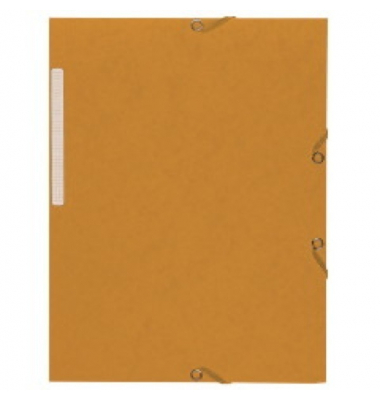 Eckspannmappe 55604E, A4 gelb Karton 355g, f&uuml;r ca. 300 Blatt, mit 3 Einschlagklappen