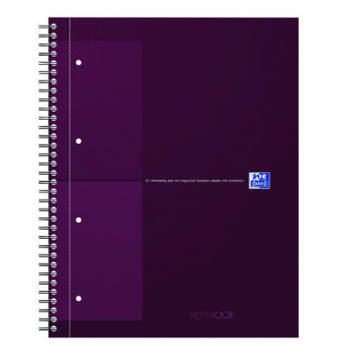 Notizbuch 400191241, International, rot, A4+, kariert, 80g, 80 Blatt / 160 Seiten