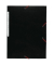 Eckspannmappe 55601E, A4 schwarz Karton 355g, mit 3 Einschlagklappen