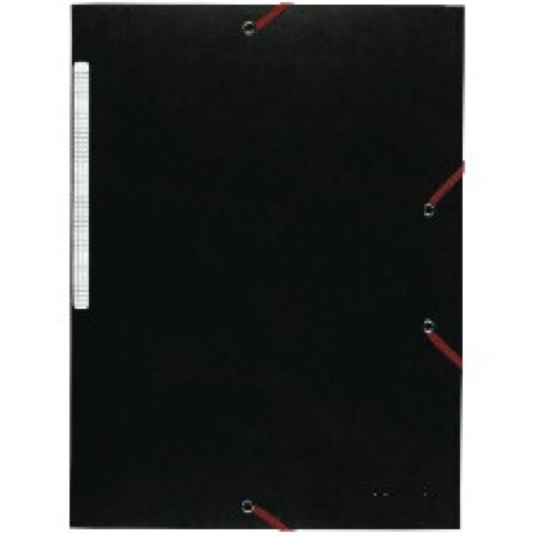 Alpedia Eckspannmappe - 55601E, Din A4 schwarz Karton 390g, für ca. 500 Blatt  (80 g/m²), mit 3 Einschlagklappen 3662168016322 Alpedia 10 Stück