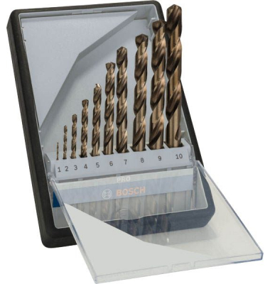 PRO Stainless Steel HSS-Co Metallbohrer-Set, 10-teilig