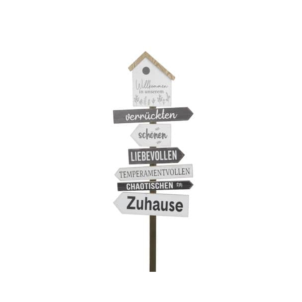 4060705834313 -  Gartenstecker Zuhause schwarzweiß 4060705834313 Head