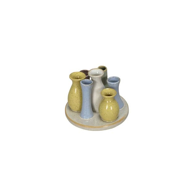 4060706140222 -  Deko Ensemble Vasen auf Platte bunt 4060706140222 Head