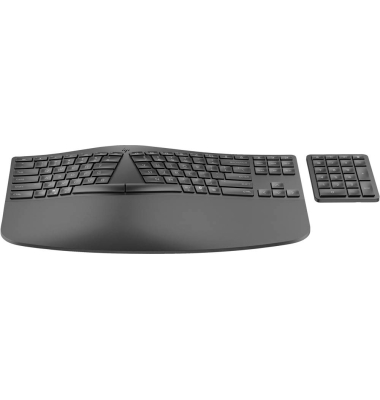 965 ergonomische Tastatur kabellos schwarz
