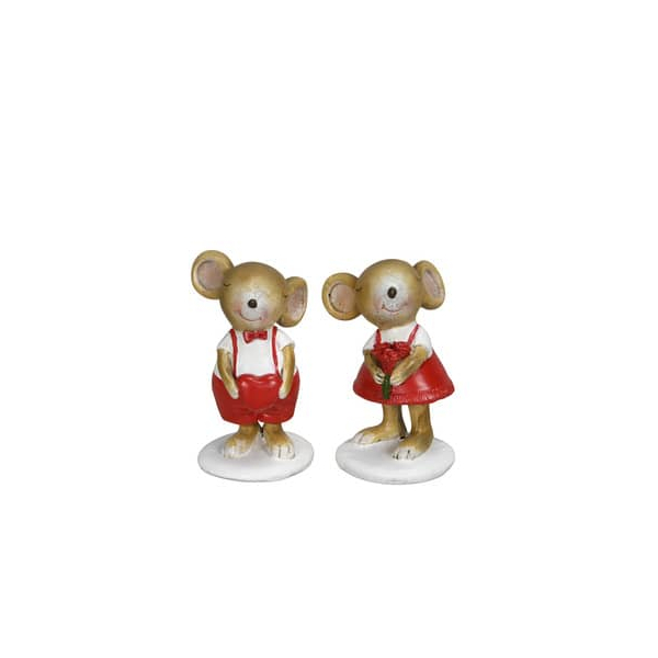 12 Stück Alpedia Deko Maus Polyresin rotbraun sort. 4060706143544 Head