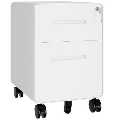 EasyRoll Rollcontainer verkehrsweiß 2 Auszüge 40,0 x 50,0 x 50,0 cm