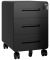 EasyRoll Rollcontainer schwarz 3 Auszüge 40,0 x 50,0 x 50,0 cm
