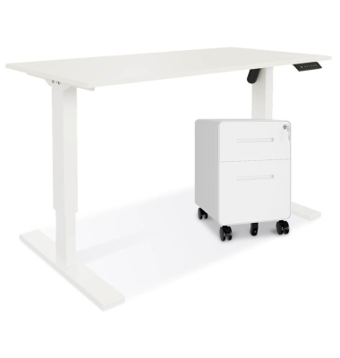 Schreibtisch-Büromöbel-Set Easy Starter Set ESS1206396005R2696, elektrisch höhenverstellbar 70-112cm (H), 120x60cm (BxT), rechte