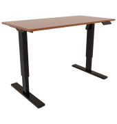 Schreibtisch-Büromöbel-Set Easy Starter Set ESS1206333008R2633, elektrisch höhenverstellbar 70-112cm (H), 120x60cm (BxT), rechteckig, lincoln walnuss / schwarz