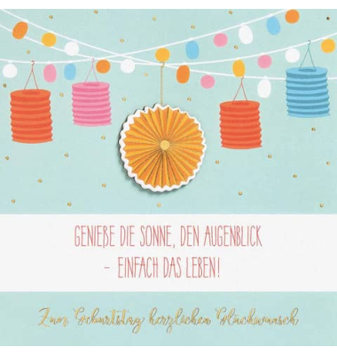 Geburtstagskarten 66-2031 15x15 cm 150mm x 150mm (BxH)