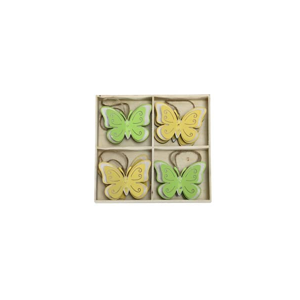 6 Stück Alpedia Behang 8ST Schmetterling grüngelb sort. 4060706146545 Head 8 Stück