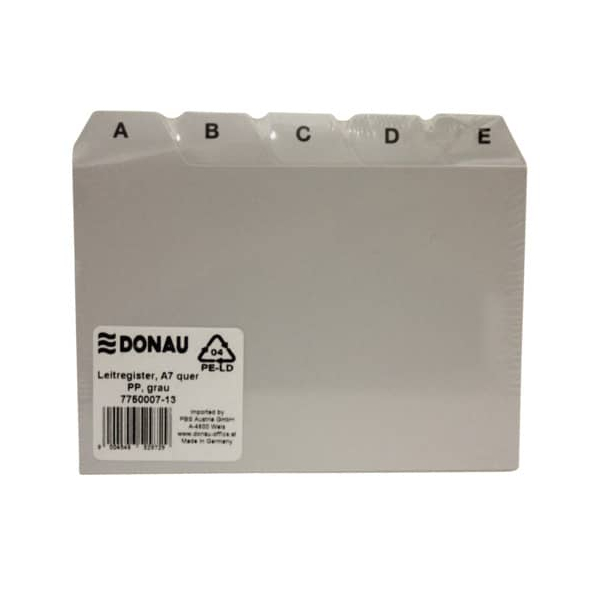 Donau Leitregister PP A7quer grau 9004546529729 Donau