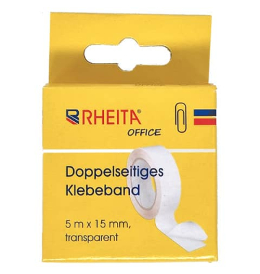 Doppelklebeband 5mx15mm transparent