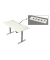 Schreibtisch Move 1 plus, elektrisch höhenverstellbar, 74-123cm (H), 160x80cm (BxT), rechteckig, weiß / grau